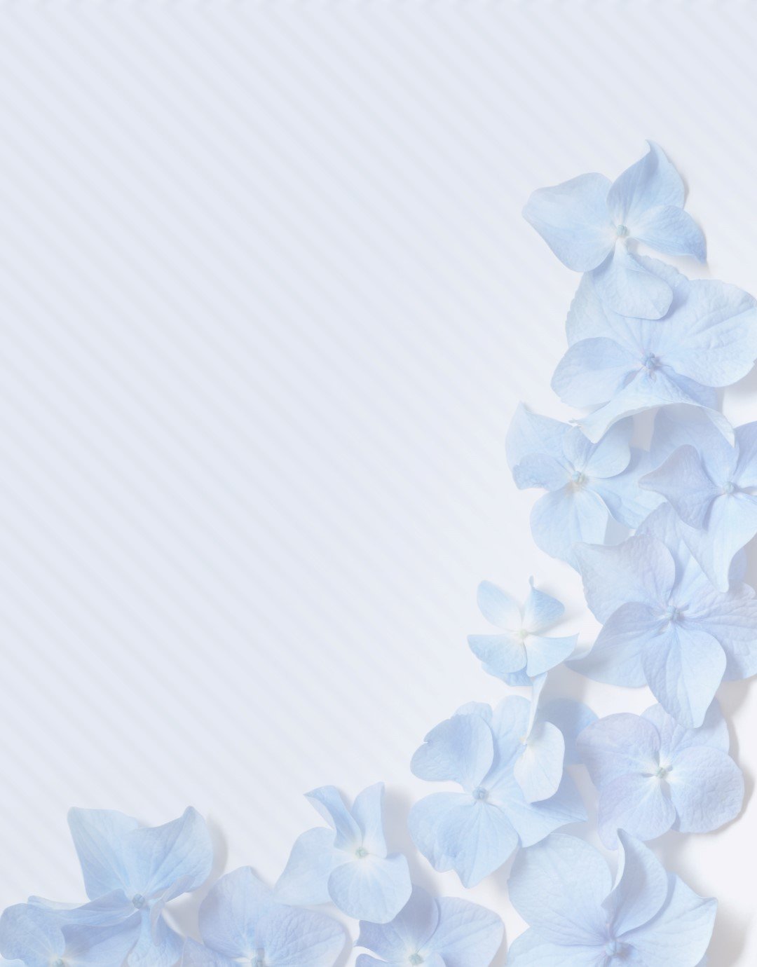 Sky blue floral petals