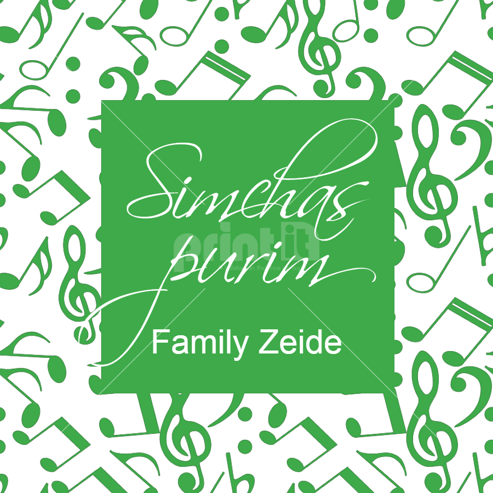 musical notes Label